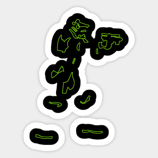 storm green neon Sticker